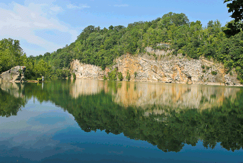 Meads Quarry in Knoxville. A favorite swimming hole.