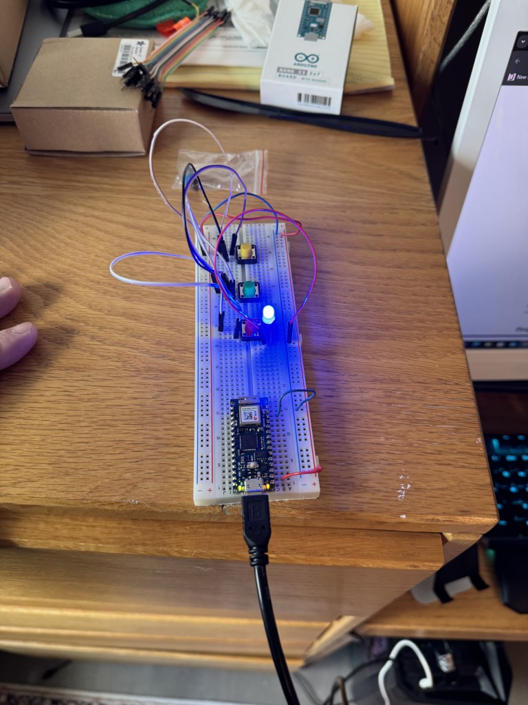 Correct wiring of three switches in parallel; however, light is in the wrong place for switches to work but it is on