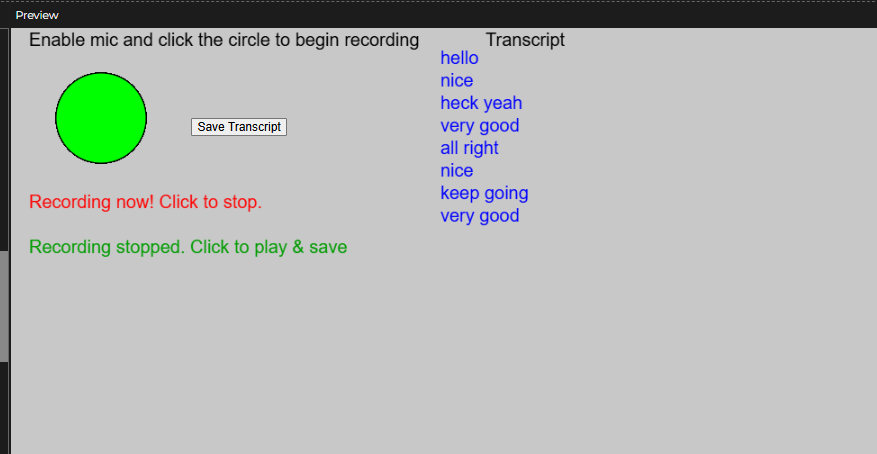 Listening and Recording with P5.js